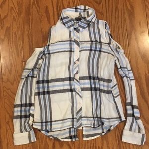 Checkered collared shirt
